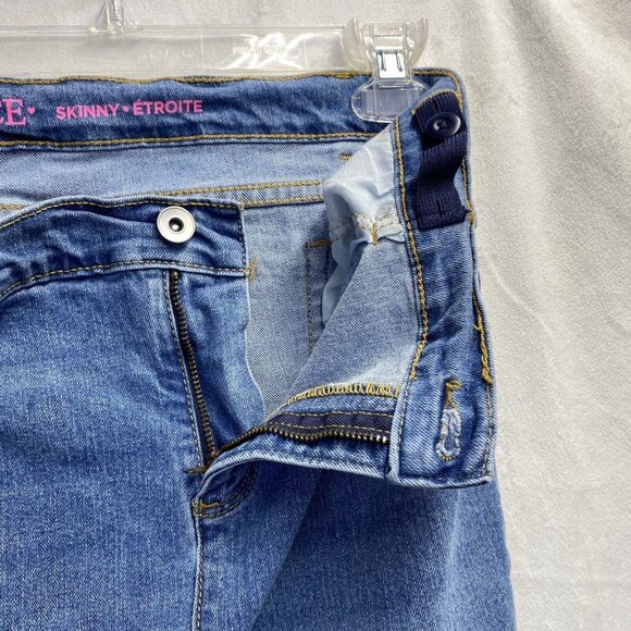 Place Skinny Etroite Adjustable Waist Jeans Girls Sz 18 Light Blue Mid-Rise Used - Picture 7 of 13